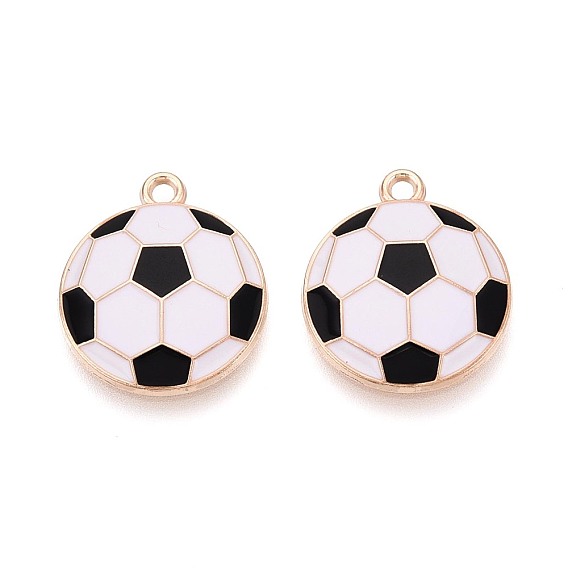 Подвески из эмали и сплава, прелести футбола, золотые