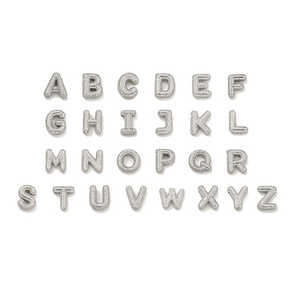 Платина никелированная микро проложить кубического циркония подвески, без кадмия, без никеля и без свинца, письмо амулеты