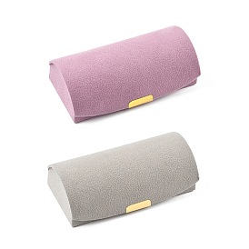 Арочные бархатные коробки для хранения комплектов ювелирных изделий, с застежками из алюминиевого сплава золотистого тона, для серег колец браслетов