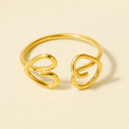 Регулируемые 304 открытые кольца манжеты в форме сердца из нержавеющей стали