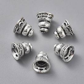 Brass Bead Cones, for Jewelry Making, Apetalous, 12x12mm, Hole: 2.5mm
