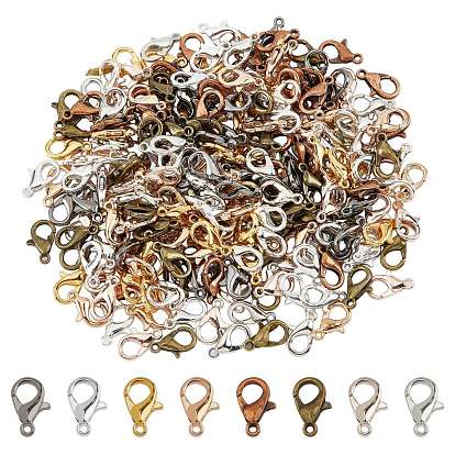 240Pcs 8 Colors Zinc Alloy Lobster Claw Clasps, Cadmium Free & Lead Free, Jewelry Making Findings
