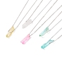 Natural Quartz Crystal Nuggets Pendant Necklace with 304 Stainless Steel Cable Chains, Gemstone Jewelry for Women