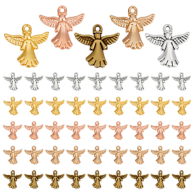 50 шт 5 цвета подвески из сплава в тибетском стиле, ангельские прелести