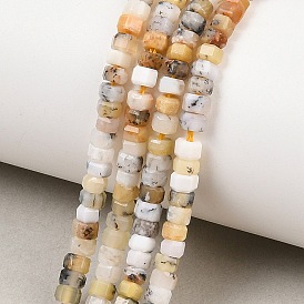 Натуральные дендритные африканские опаловые бусины, граненые, шестиугольник