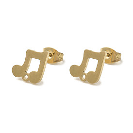 Ion Plating(IP) 304 Stainless Steel Studs Findings, Musical Notation