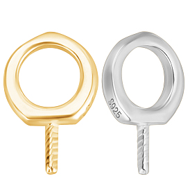 10 шт. 2 цвета 925 серебряные шурупы с ушком, кольцо