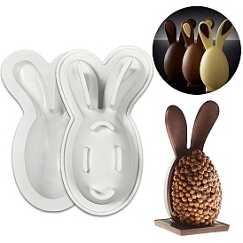 Easter Rabbit Egg Food Grade Silicone Molds, Fondant Molds, Resin Casting Molds, for Chocolate, Candy, UV Resin, Epoxy Resin Craft Making
