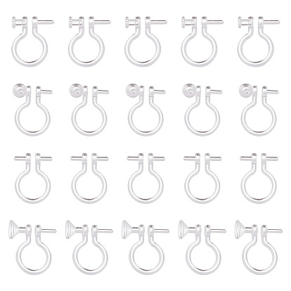 80шт 4 стили пластиковые клипсы фурнитура для сережек