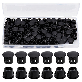 Gorgecraft 100Pcs Plastic Hole Plugs, Snap in Flush Type Hole Plugs, Post Pipe Insert End Caps, for Furniture Fencing, Column