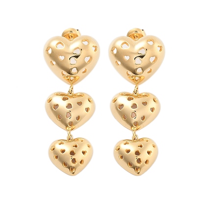 304 из нержавеющей стали серьги, сердечные кисточки