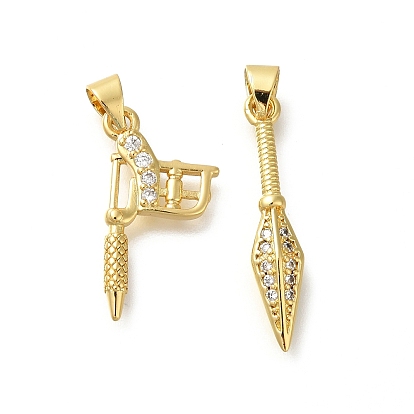 Стойка металлическая латунная микропрофилированная кубическая циркония подвески, долговечный, без свинца и без кадмия, амулеты для оружия
