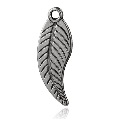 CCB Plastic Leaf Pendants, 39.5x14x2mm, Hole: 2.5~3mm