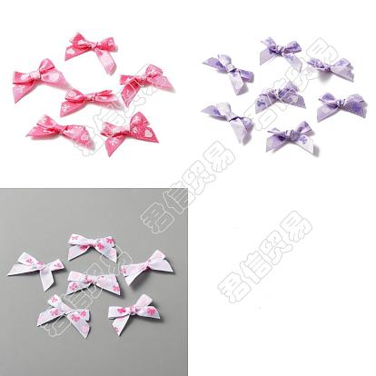 60Pcs 3 Colors Bowknot Polyester Ribbon, Gift Pakaging Decoration, Ornament Accessories for Costume, Bag, Hat