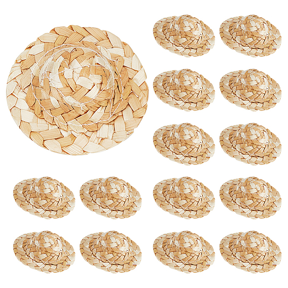 Кукла соломенная шляпа, мини-шапка для вязания вручную, для поделок ювелирные изделия аксессуары ремесло украшение