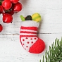 Kit de feutrage à l'aiguille de cactus de broche de bas de thème de noël, y compris les instructions, 1 mousse pc, 4 aiguilles PC, 5 couleurs laine, 1 recherche de broche pc