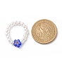 Пластиковый искусственный жемчуг и стеклянные бусины миллефиори, кольцо на палец, браслет, ожерелье, набор украшений для женщин
