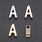 201 Stainless Steel Charms, for Simple Necklaces Making, Laser Cut, Letter