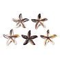 Natural Sea Shell Pendants, Starfish Charms