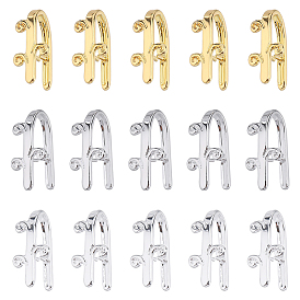 30шт. 3 цвета латунь защелка на дужках, лист