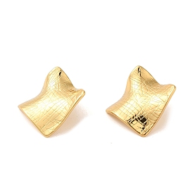Twist Rhombus 304 Stainless Steel Stud Earrings for Women