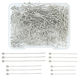 400Pcs 4 Styles Brass Ball Head pins, Cadmium Free & Lead Free