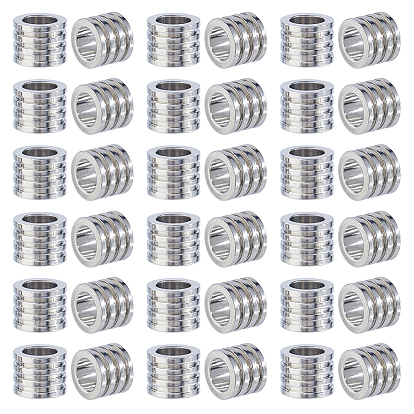 30шт 303 европейские бусины из нержавеющей стали, бусины с большим отверстием, Рифленые бусины, колонка