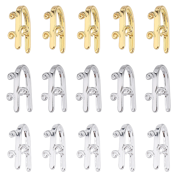 30шт. 3 цвета латунь защелка на дужках, лист