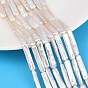 Natural Baroque Keshi Pearl Beads Strands, Cultured Freshwater Pearl Beads, Rectangle, Grade 6A+