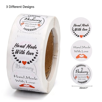 Fábrica China Hecho a mano con amor pegatinas, etiquetas adhesivas en rollo adhesivas, para sobres, sobres y bolsas de burbujas 25 mm a granel en línea - PandaWhole.com