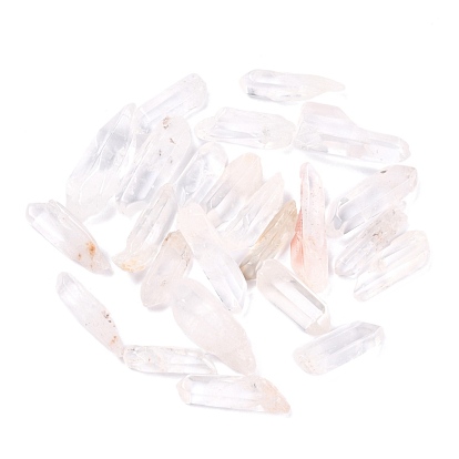 Rough Raw Natural Quartz Crystal Beads, Rock Crystal Beads, for Tumbling, Decoration, Polishing, Wire Wrapping, Wicca & Reiki Crystal Healing, No Hole/Undrilled, Nuggets
