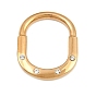 304 Stainless Steel with Crystal Rhinestone Pendants, Vachette Clasp Charms
