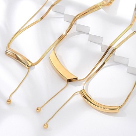 304 ожерелья из изогнутой трубчатой цепи-змейки из нержавеющей стали для женщин