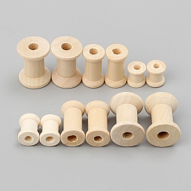 Wood Sewing Embroidery Thread Spool, Empty Bobbins, for Embroidery and Sewing Machines