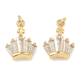 Латунные микропаве прозрачные кубические циркониевые подвески, корона прелести, без свинца и без кадмия, стойки покрытие, долговечный