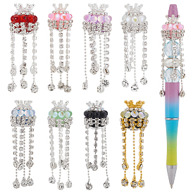 8 шт. 8 колпачки для ручек со стразами, чехол для карандаша из смолы