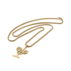 Вакуумное покрытие pvd 304 нержавеющая сталь иудаика храм менора кулон ожерелья, с 201 цепи из нержавеющей стали