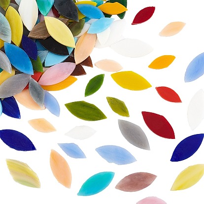 Cabochons en verre, carreaux de mosaïque, pour la décoration de la maison ou le bricolage, feuille