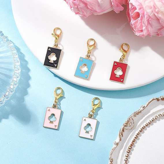 Прямоугольник с пиками, эмалированные подвесные украшения из сплава, Застежки-когти из сплава омара, подвески для украшений сумок