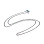304 из нержавеющей стали кабель цепи ожерелья, с карабин-лобстерами 