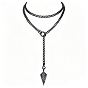 Adjustable 316L Surgical Stainless Steel Arrowhead Pendant Twisted Chain Lariat Necklaces for Women