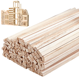 240 piezas 6 estilos palitos de madera cuadrados para manualidades