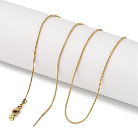 Ion plaing(ip) 304 ожерелья из нержавеющей стали с круглыми змеями, регулируемые слайдерные ожерелья для женщин