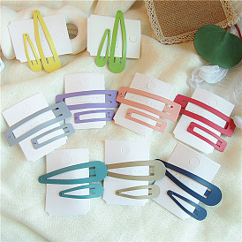 Matte Hair Clips Set for Women, Sweet Hair Accessories with BB Clip and Bangs Clip in HyunA Style