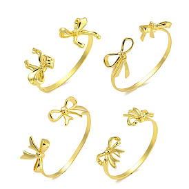 Латунные браслеты-манжеты с бантом для женщин, без кадмия и без свинца, долговечный