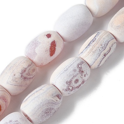 Природные пожары треск агат бисер нитей, матовые, окрашенная и подогревом, баррель