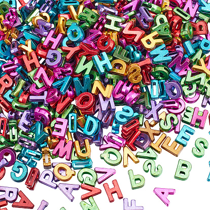 130g непрозрачные акриловые бусины, буквы