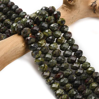 Бисер натуральный дракон крови пряди, граненые, рондель