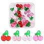12 шт. 4 цвета прозрачная смола и акрил 3 d подвески в виде фруктов, черри прелести