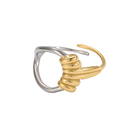 Двухцветные 304 кольца для манжет из нержавеющей стали, кольца с обмоткой для женщин, ионное покрытие (ip), долговечный